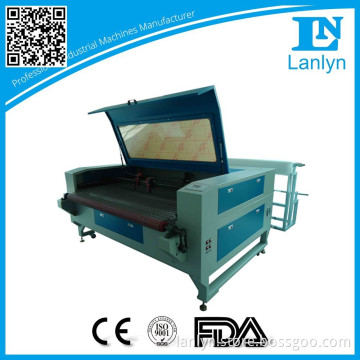 fast speed double head 1600100 hot sell garments laser engraving/cutting machine